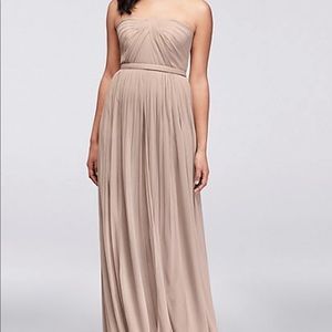 Long Mesh Style-Your-Way 6 Tie Bridesmaid Dress